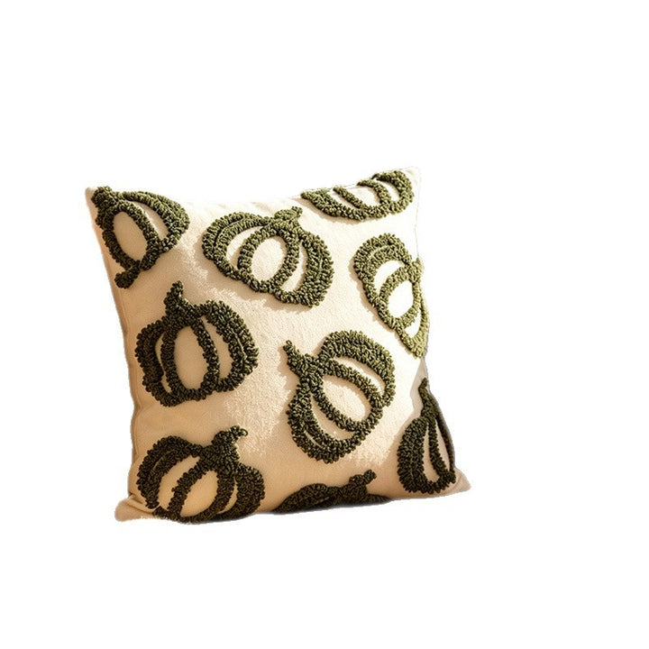 Tufted Pumpkin Chenille Square Accent Pillow Cover
