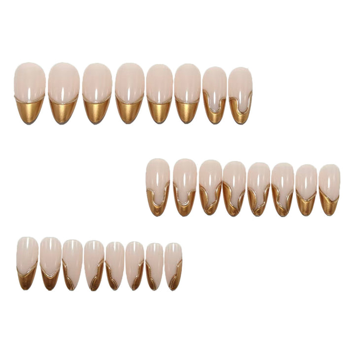 Artificial nails in elegant stiletto design with gold accents Kalsten