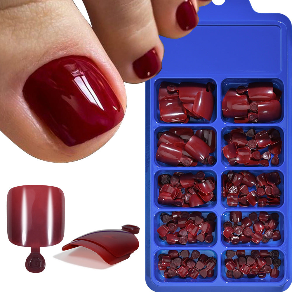 Full Coverage Gel Toe Nail Tips Set