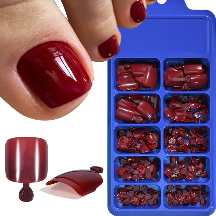 Full Coverage Gel Toe Nail Tips Set
