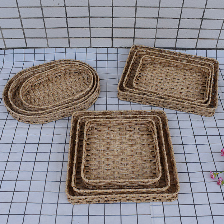 Natural Woven Serving Basket Set Kalsten