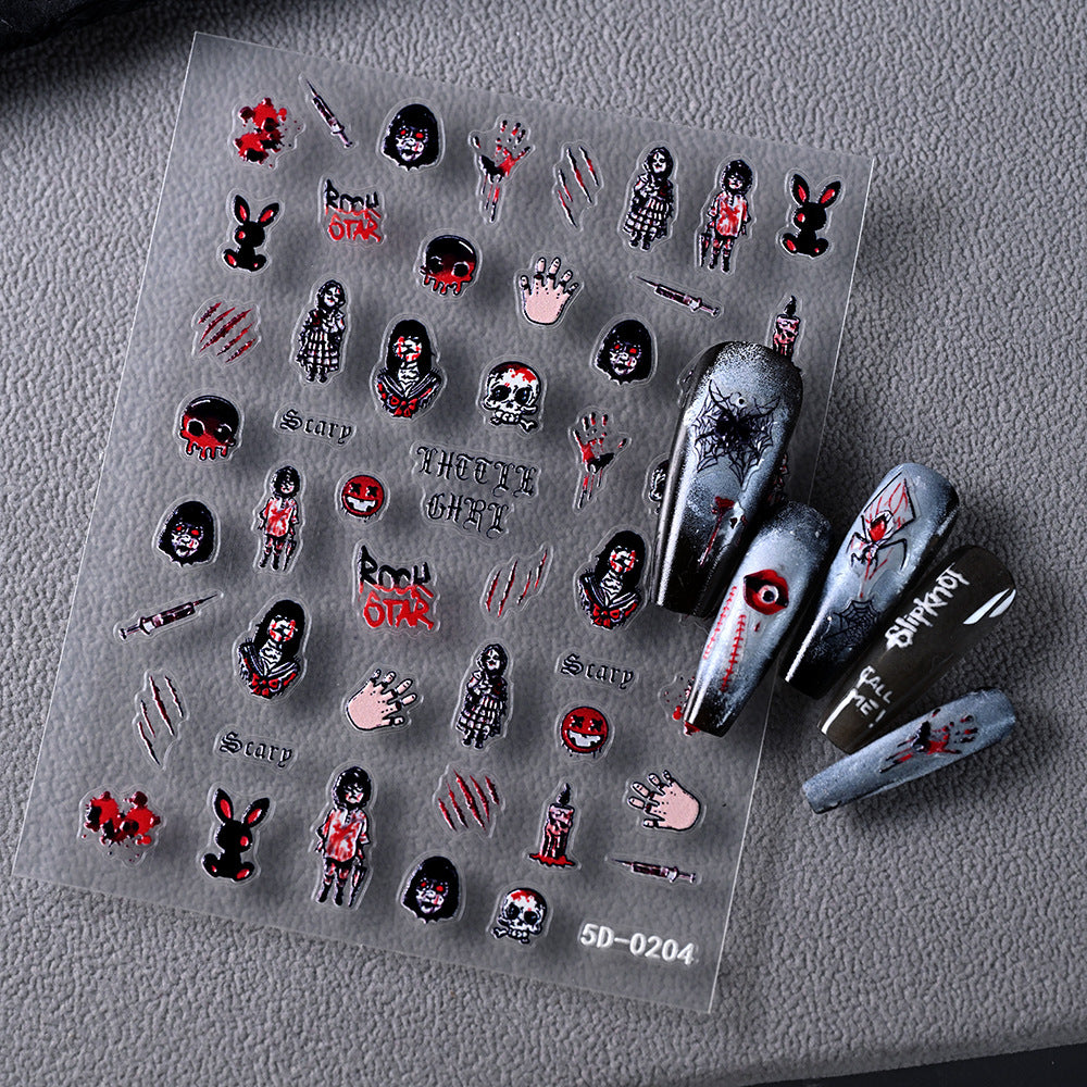 Horror-Inspired Nail Art Stickers