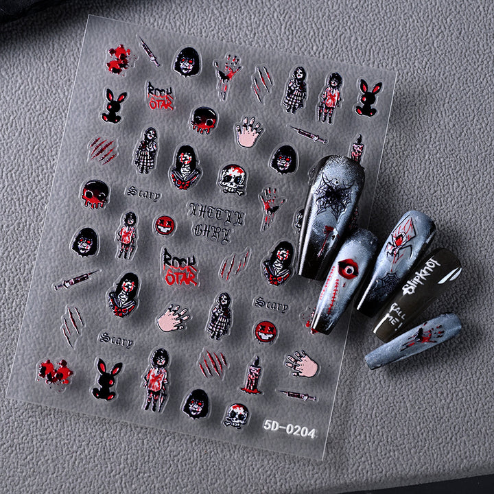 Horror-Inspired Nail Art Stickers