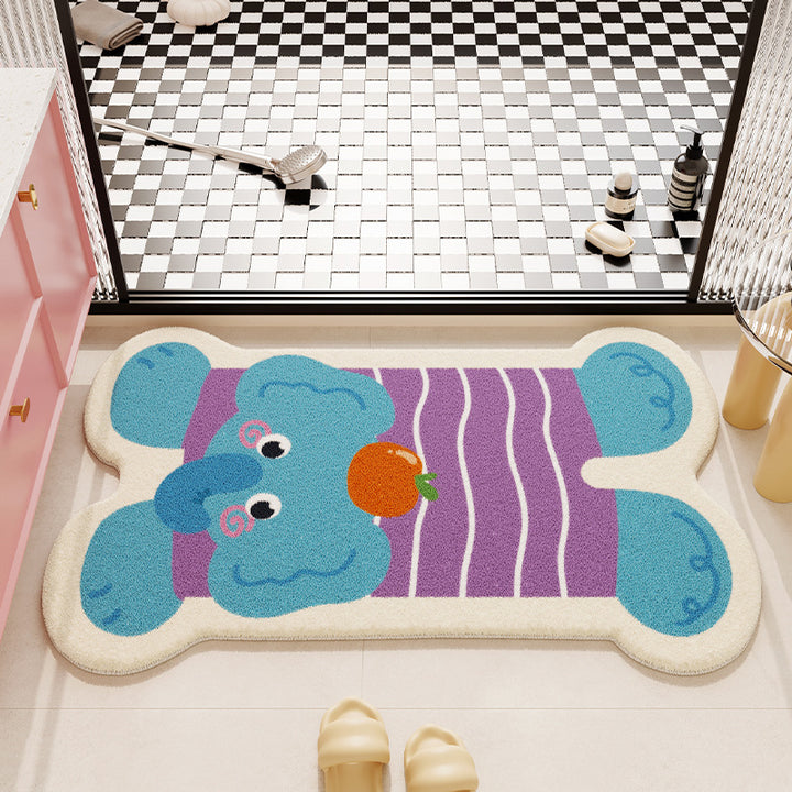 Cartoon Animal-Themed Bath Mat Kalsten