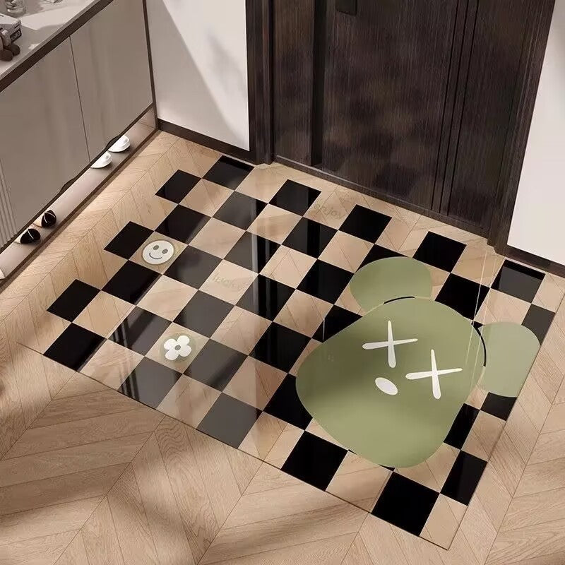 Playful Smiley Face Decorative Mat
