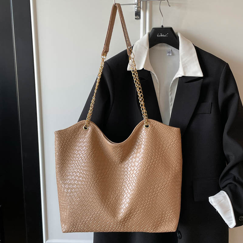 Elegant Textured Shopper Tote Bag