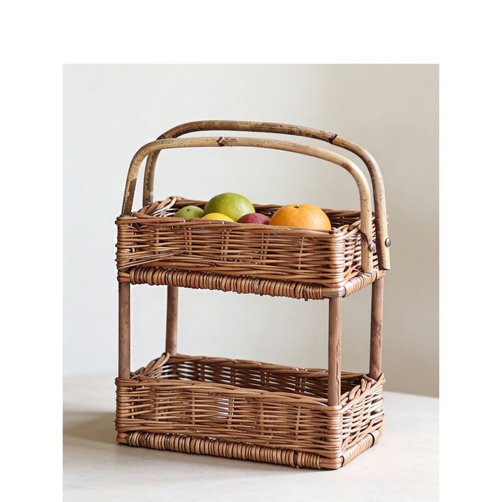 Braided storage basket with handle Kalsten