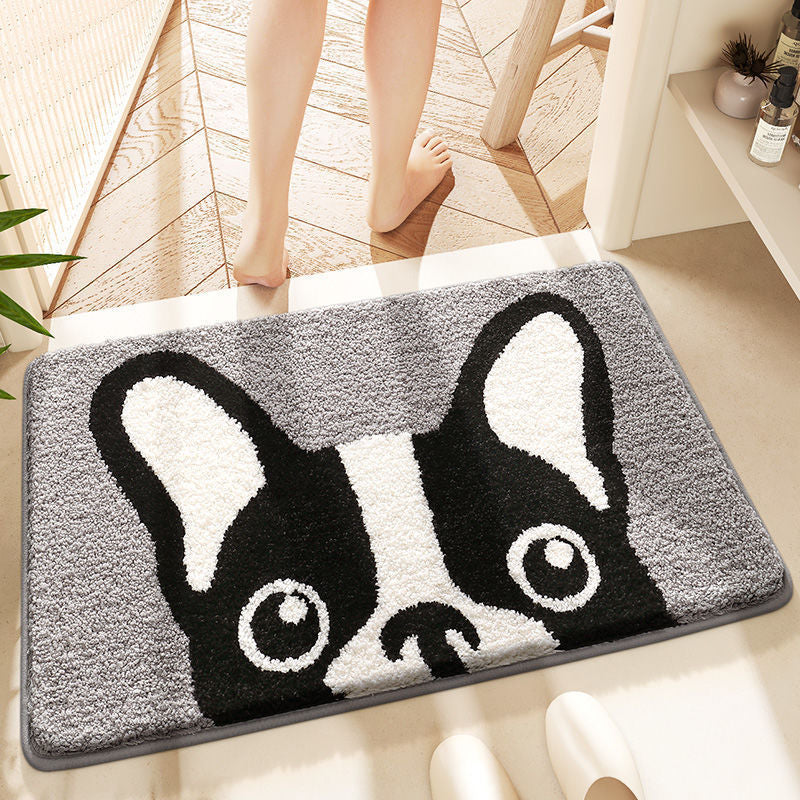 Playful Cat-Themed Bath Mat