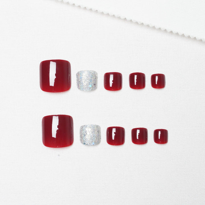 Glittering Elegant Nail Art Pedicure