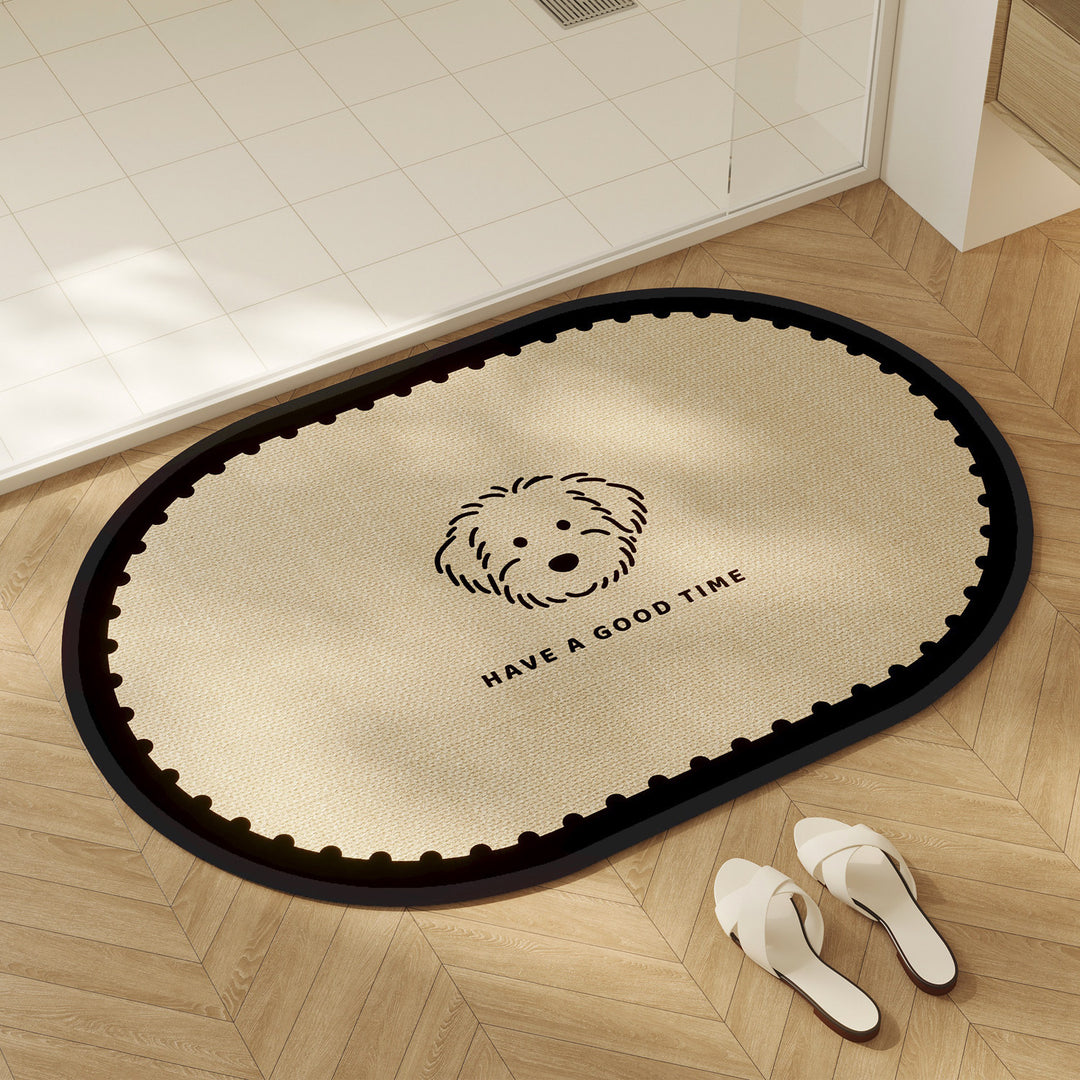 Playful Dog-Themed Area Mat