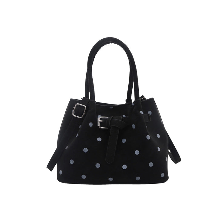 Casual Suede Polka Dot Handbag