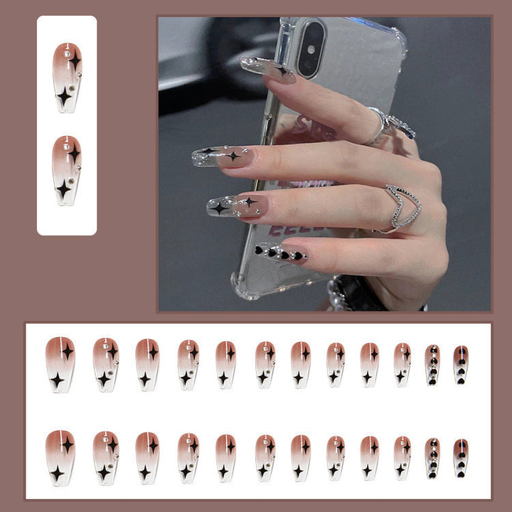 Trendy artificial nails with star design Kalsten