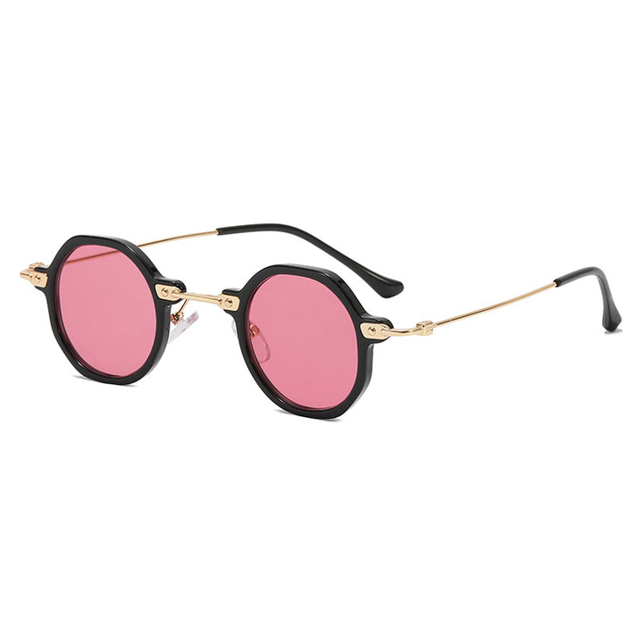 Women's designer sunglasses with hexagonal frame and luxurious metal accents Kalsten