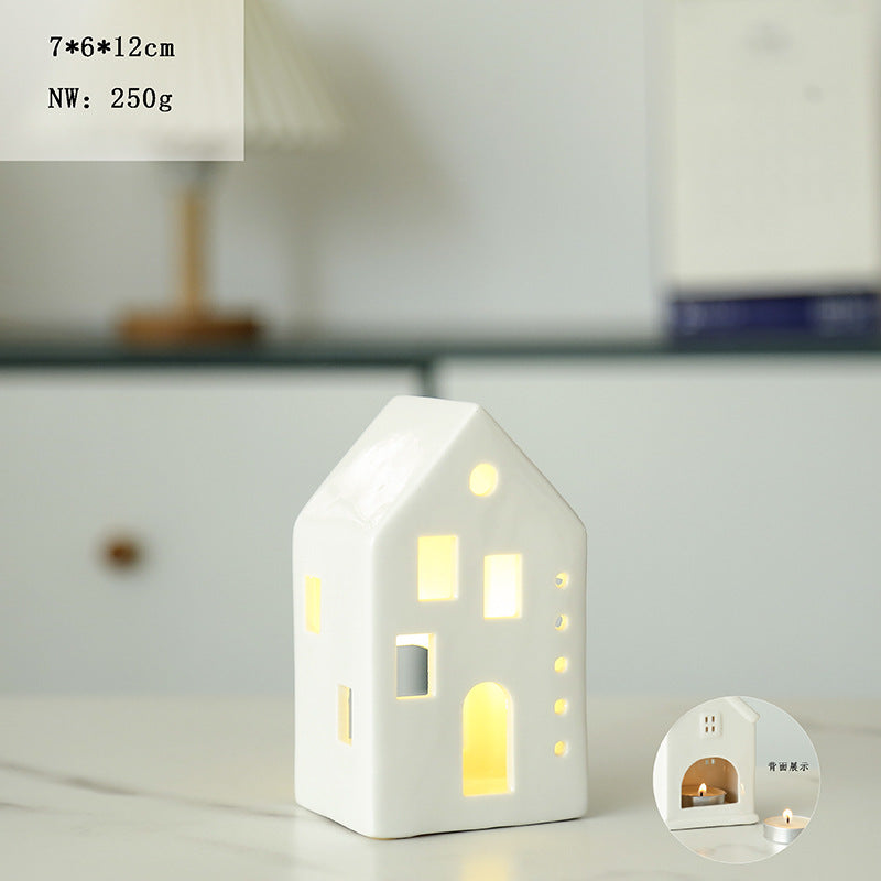 Ceramic House-Shaped Candle Holder Kalsten