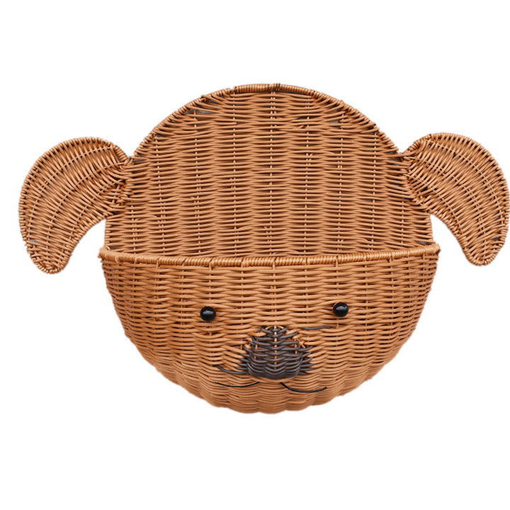 Decorative Dog-Shaped Woven Storage Basket Kalsten