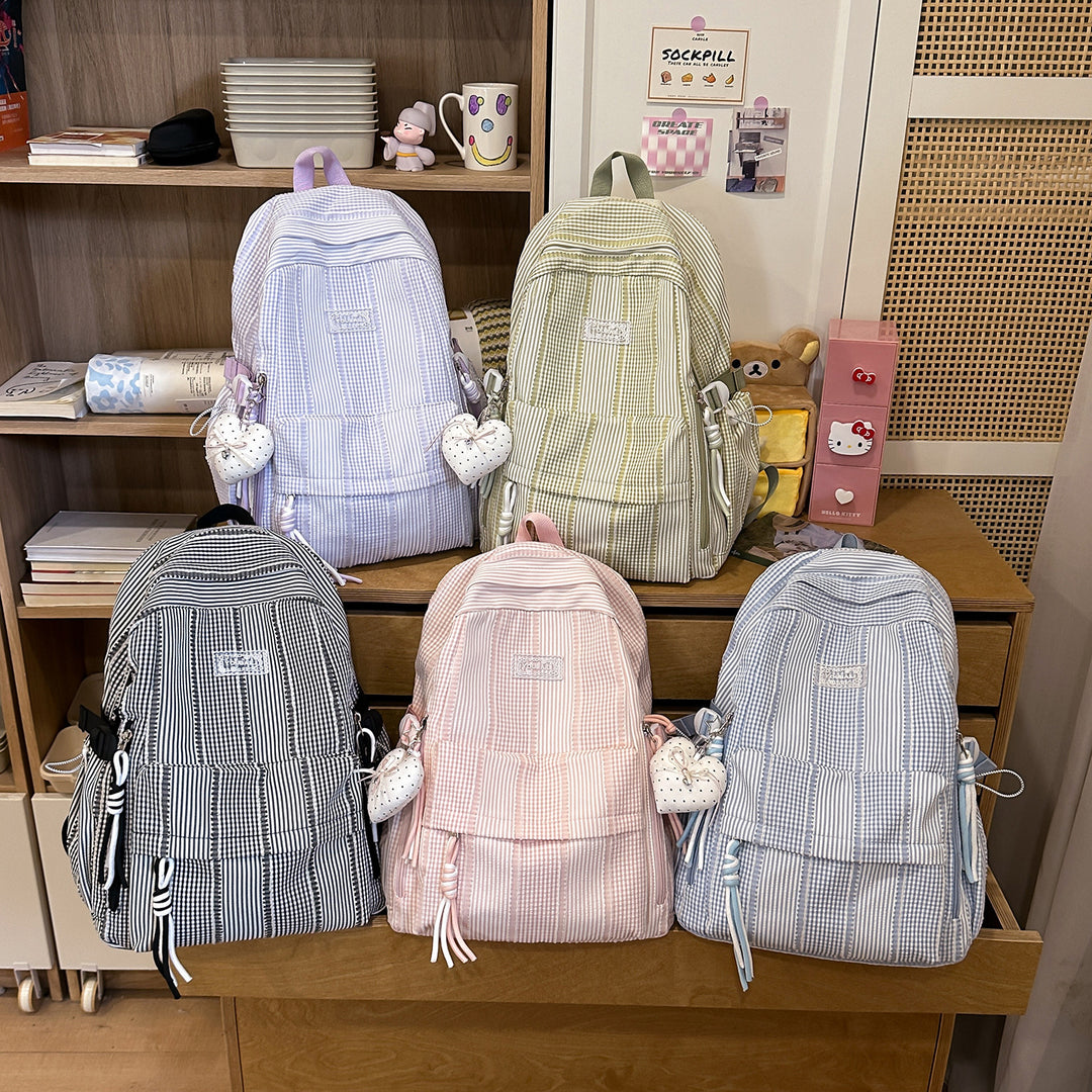 Stylish Striped Casual Backpack Kalsten