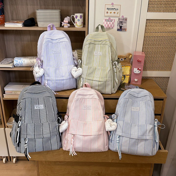 Stylish Striped Casual Backpack Kalsten