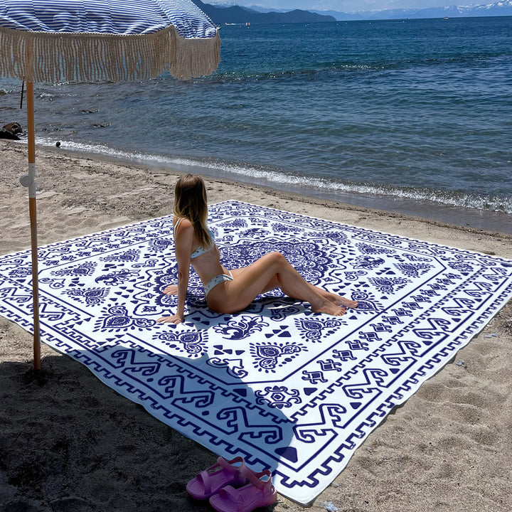 Mandala Design Beach Mat Kalsten