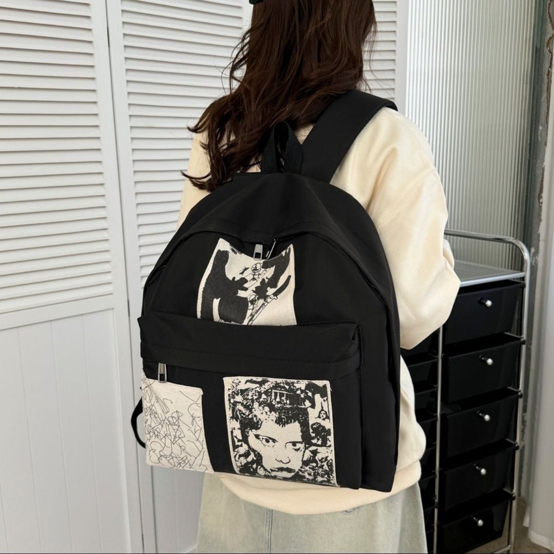 Fashionable backpack with artistic prints Kalsten