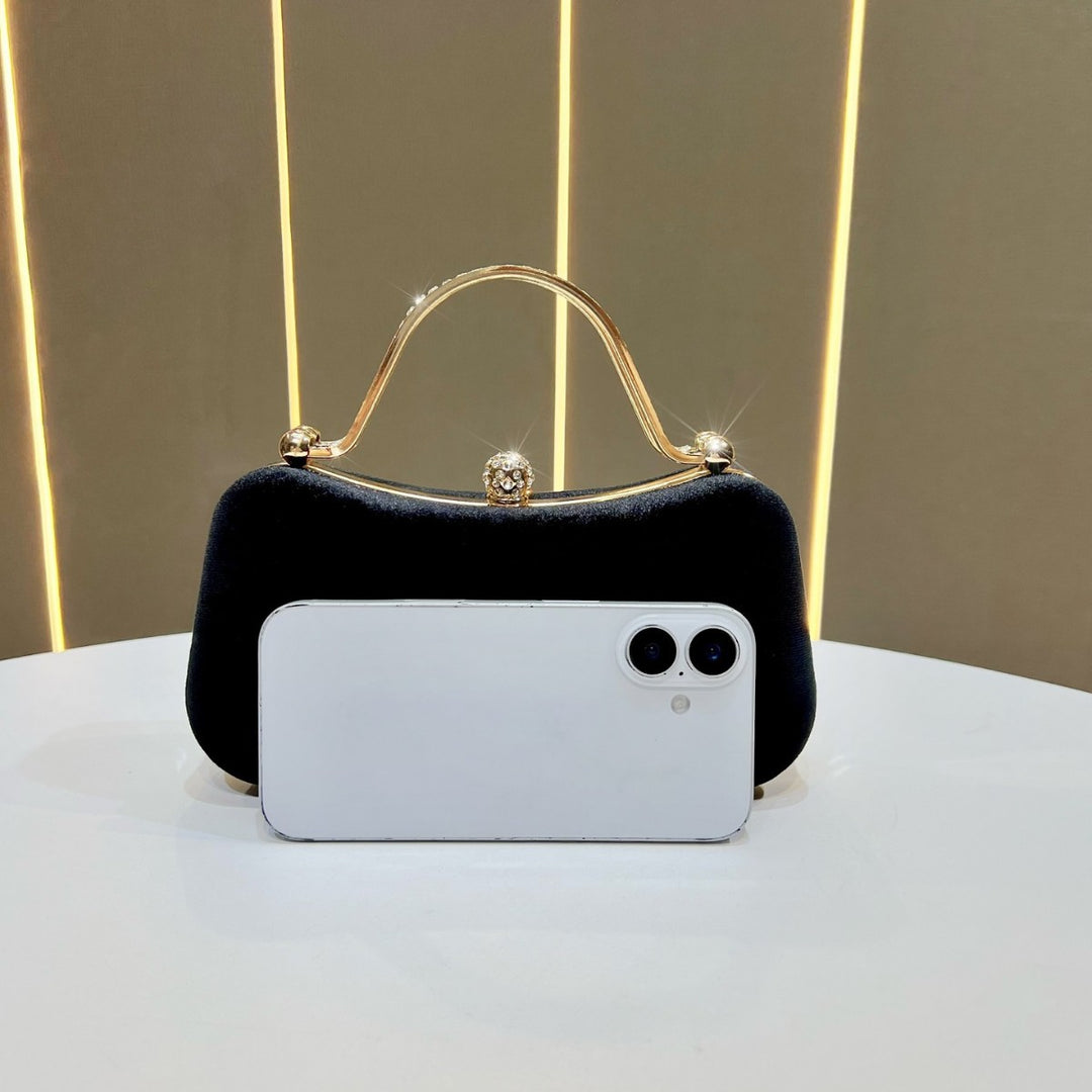 Vintage-Inspired Satin Evening Handbag