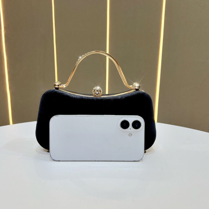 Vintage-Inspired Satin Evening Handbag