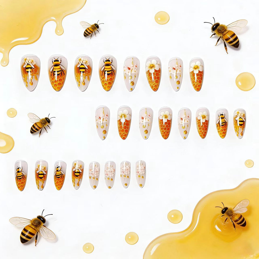Floral Honeycomb Nail Art Kalsten