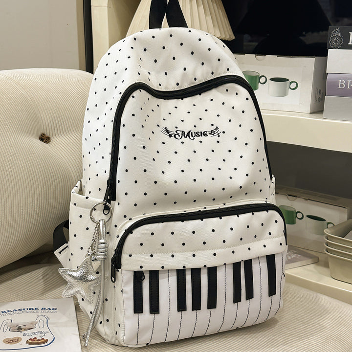Musical-Themed Polka Dot Backpack Kalsten