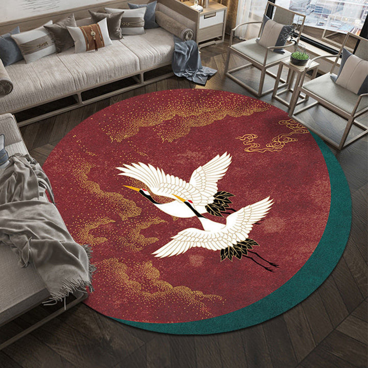 Decorative Round Fish Design Rug