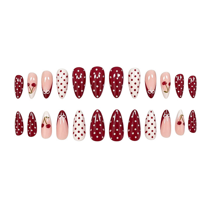 Artistic Cherry Nail Enhancements Kalsten