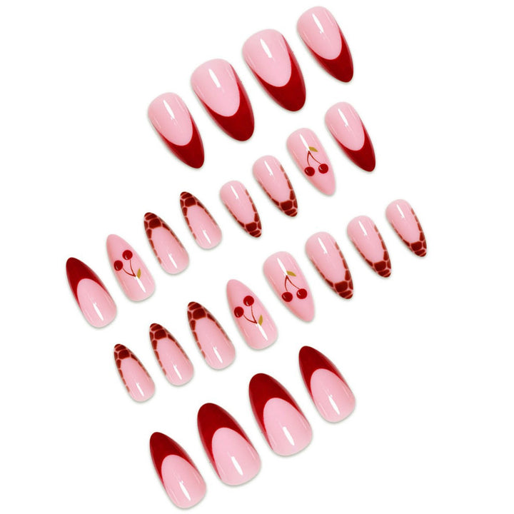 Artistic Cherry Nail Design Extensions Kalsten