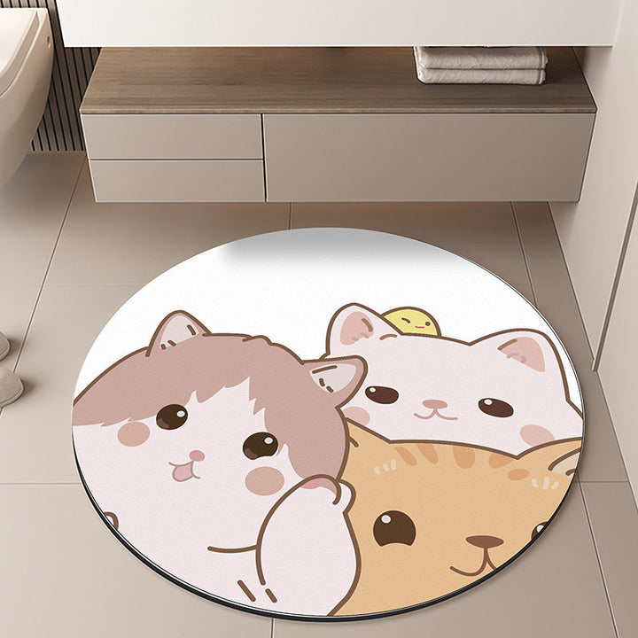 Moon-Themed Round Area Rug