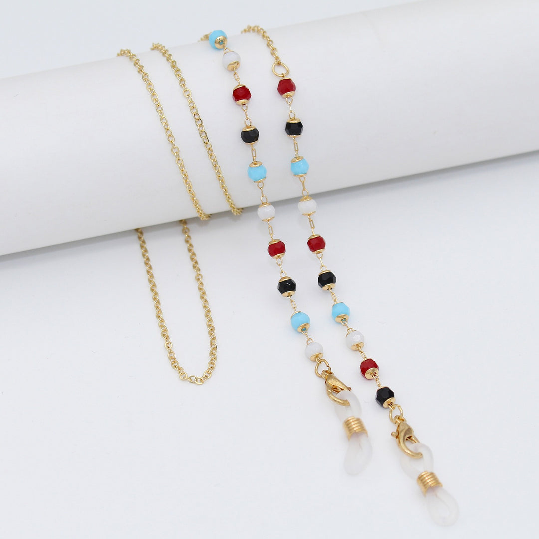 Elegant Crystal-Embellished Eyewear Chain Kalsten 1788159829