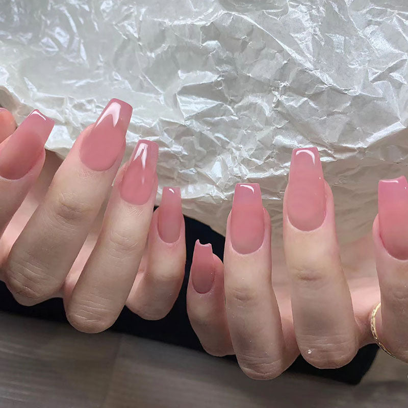 Natural Glossy Press-On Nails