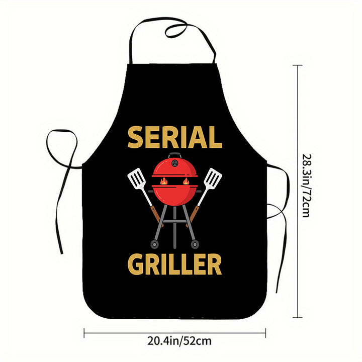 Dog Lover Full-Coverage Kitchen Apron With Adjustable Neck Strap And Waterproof Polyester Shell