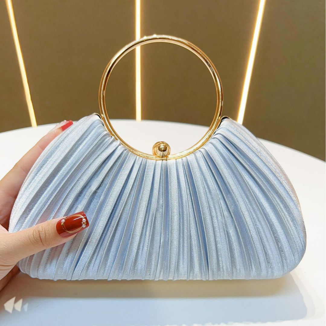 Luxurious Pleated Evening Clutch