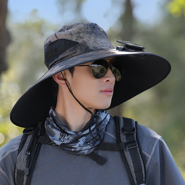 wide-brimmed outdoor sun hat with UV protection, breathable mesh, and adjustable chin strap Kalsten
