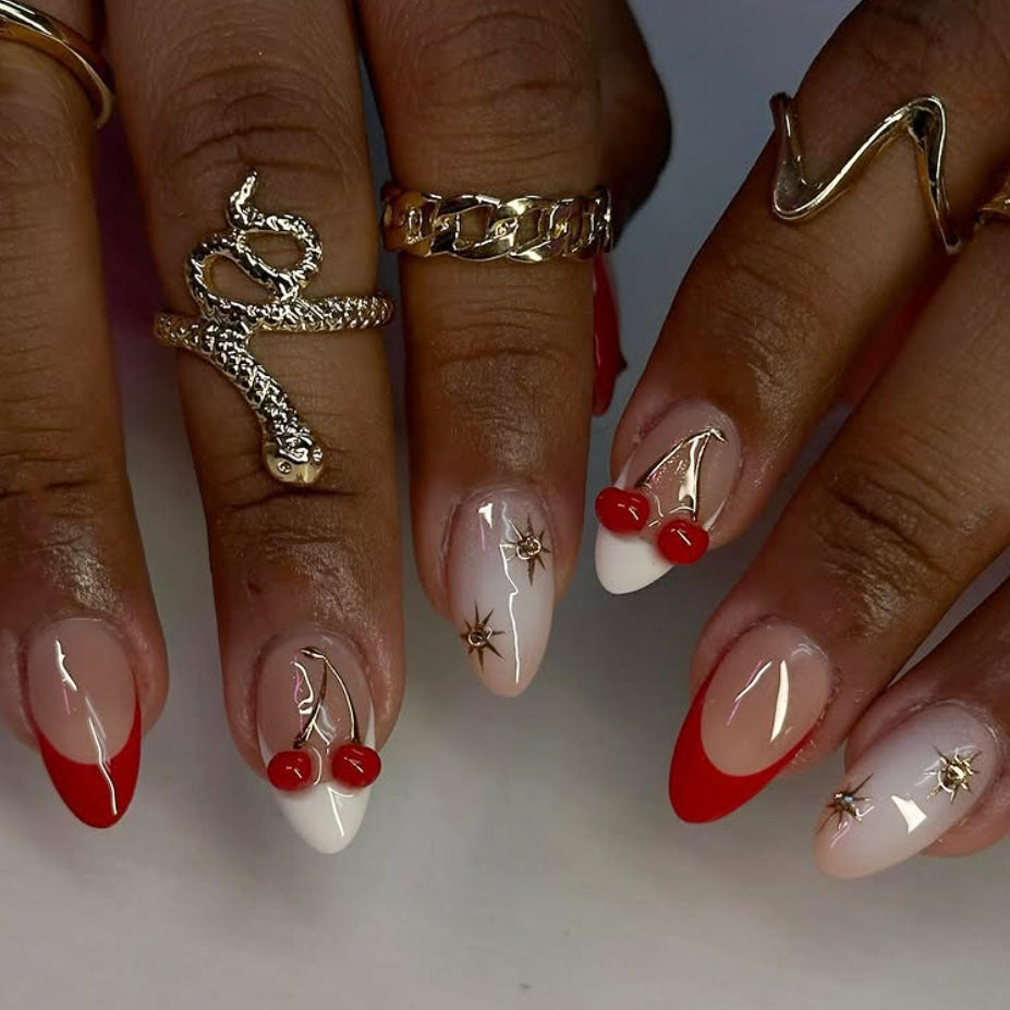 Creative Cherry-Inspired Nail Art
