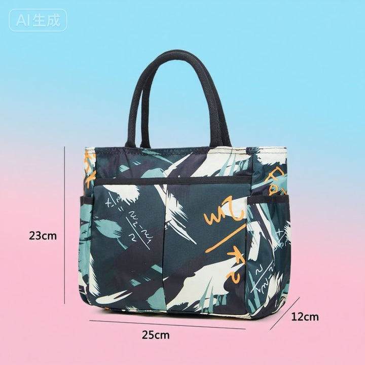 Floral Print Multi-Pocket Tote Bag Kalsten