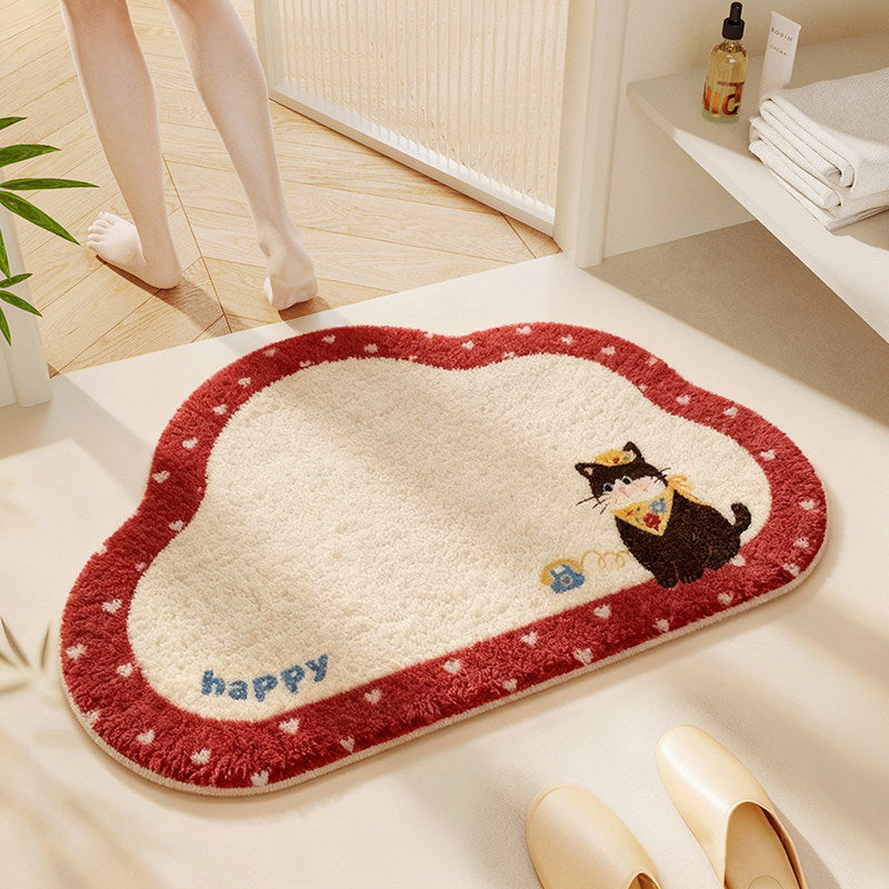 Cute Cat-Themed Bathroom Rug