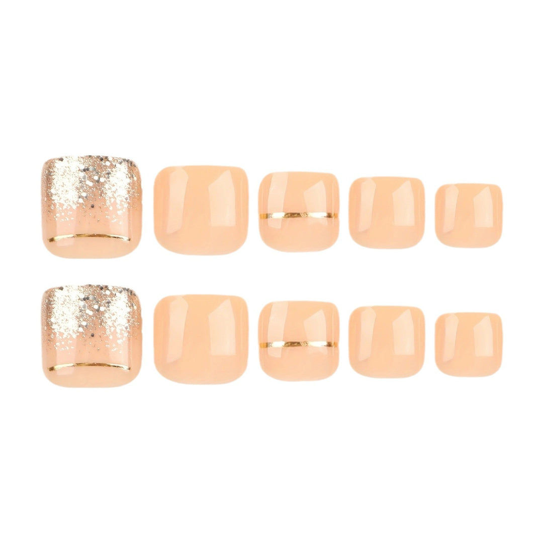 Glittery Pedicure Nail Enhancements Kalsten