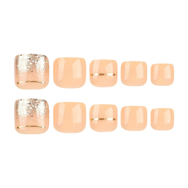 Glittery Pedicure Nail Enhancements Kalsten