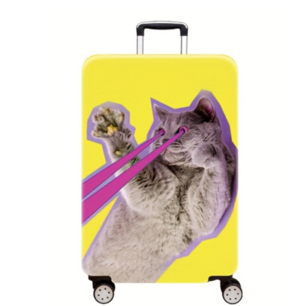 Women's Hard Shell Suitcase with Charming Cat Design Kalsten