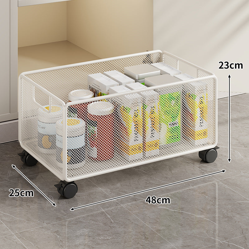 Under-Cabinet Mesh Rolling Storage Basket