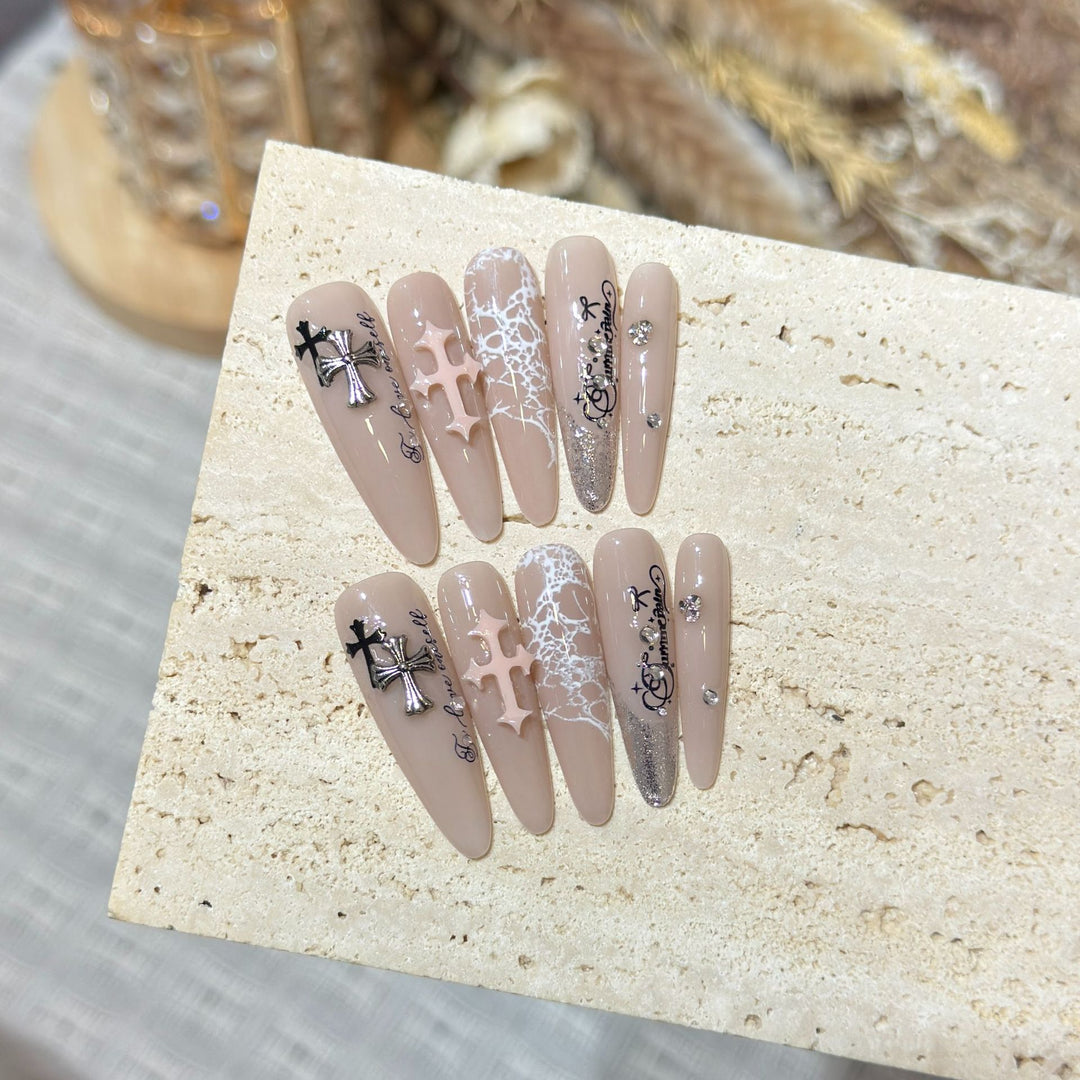 Luxury Gothic Press-On Nail Art Set Kalsten
