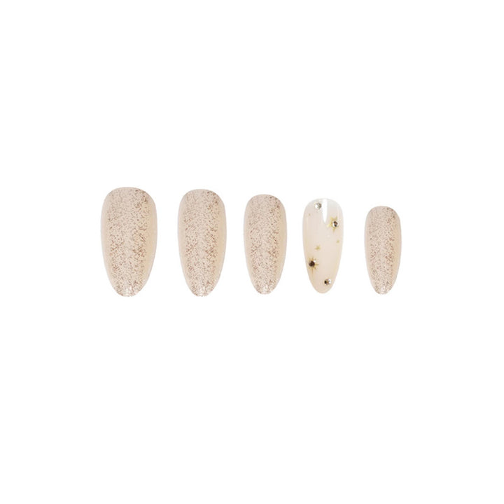 Glittering Almond-Shaped Press-On Nails Kalsten