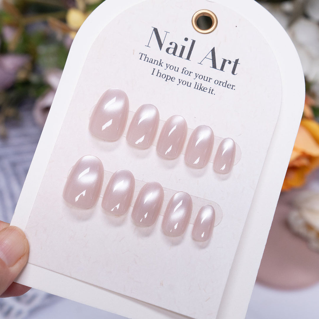 Natural Glossy Nail Set