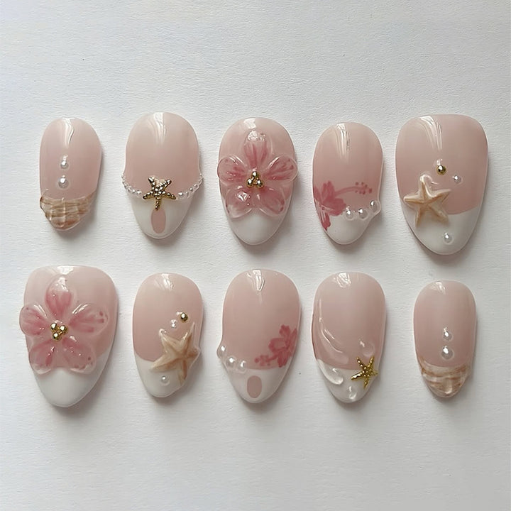Artful nail set with floral accents Kalsten
