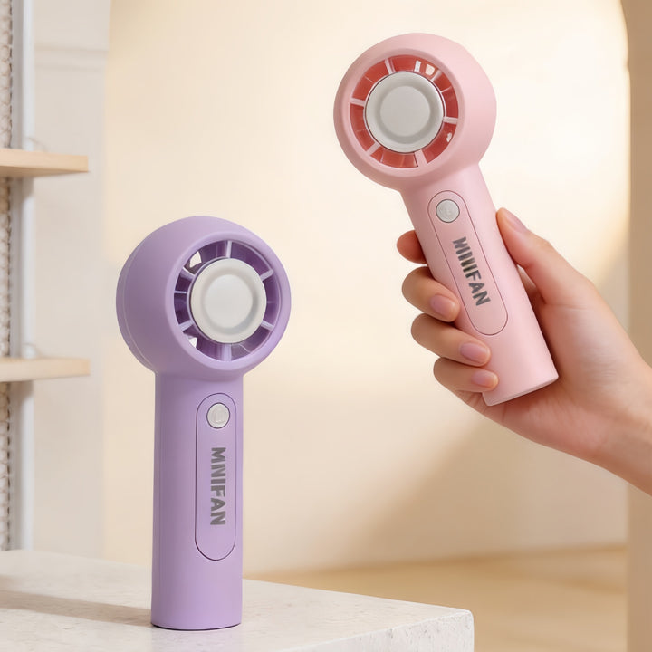 Ladies portable mini hand fan with ergonomic design and USB connection Kalsten