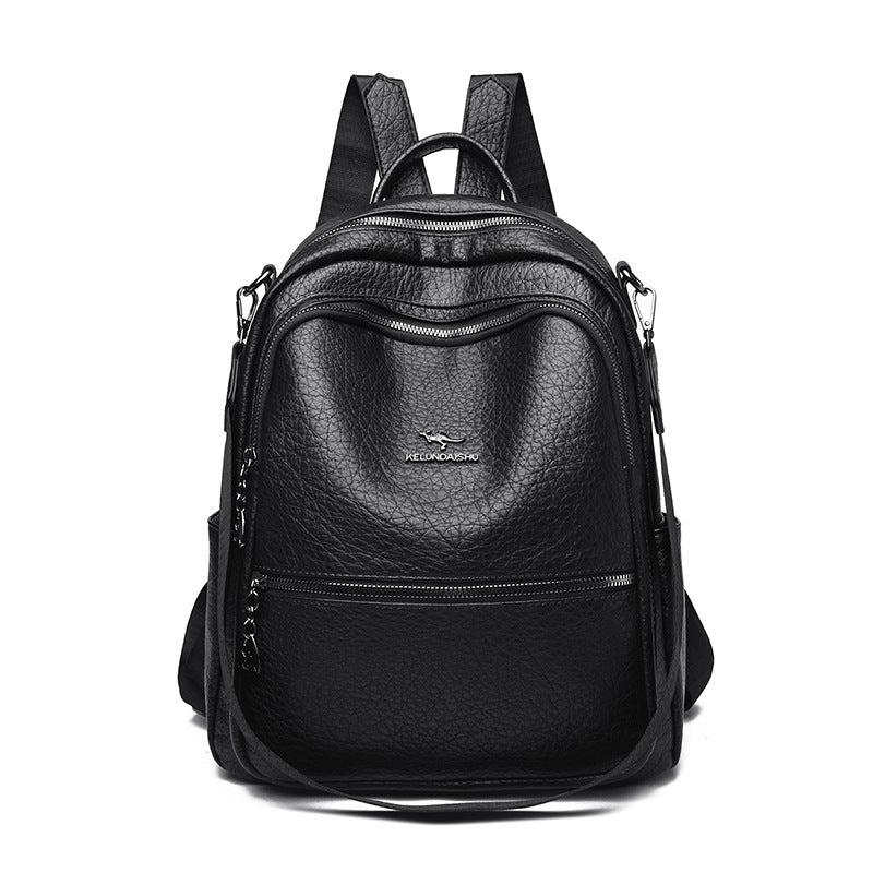 Vintage-Inspired Leather Backpack Kalsten