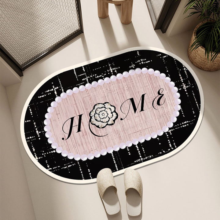Floral-Printed Welcome Mat